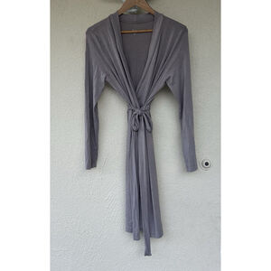 Kyte Living Women's XS/S Gray Bamboo Robe Baby Lounge Buttery Soft Lightweight